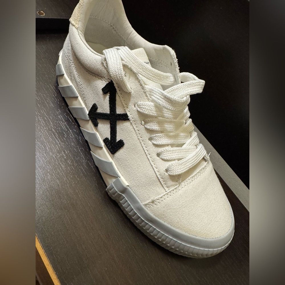 White and Gray Sneakers with Unique Design